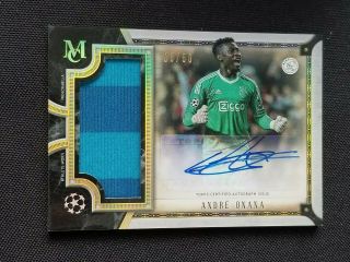 2018 - 19 Museum Champions League Andre Onana Jersey Auto Gold 3/50 Afc Ajax