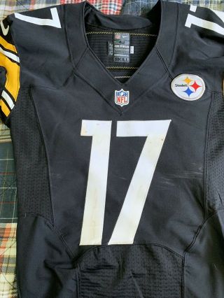 PITTSBURGH STEELERS 2012 MIKE WALLACE SIGNED LOA GAME WORN JERSEY 3