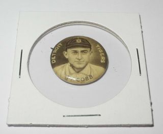 1910 - 12 Sweet Caporal Baseball Pin Coin Button Ty Cobb Detroit Tigers