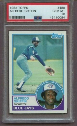 Psa 10 - 1983 Topps Baseball Alfredo Griffin 488 Blue Jays