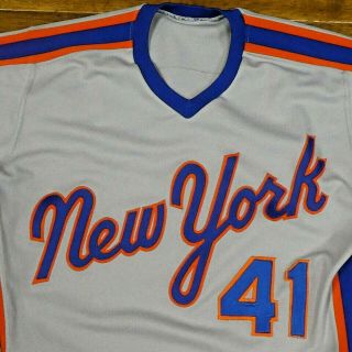 1983 - 85 Era Tom Seaver Game Worn Issued NY Mets Authentic Pro MLB Jersey 2