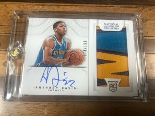 Anthony Davis 2012 - 13 National Treasure Rookie Card Patch Auto Rc 074/199