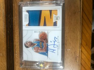Anthony Davis 2012 - 13 National Treasure Rookie Card Patch Auto RC 074/199 2