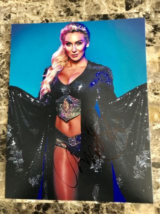Wwe Charlotte Flair Sexy Autographed 11x14 Photo Signed Wrestling Wrestlemania