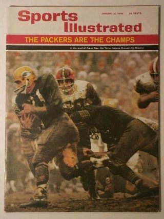 Sports Illustrated Jan 10,  1966 Green Bay Packers Jim Taylor No Label Newsstand