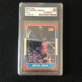 1986 Fleer Michael Jordan 57 Pro 9.  5 Rookie Card Legit Psa/bgs Crossover