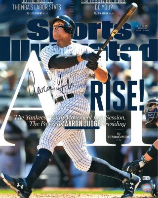 Aaron Judge Ny Yankees Signed 16 " X 20 " All Rise Sports Illustrated Cover Photo