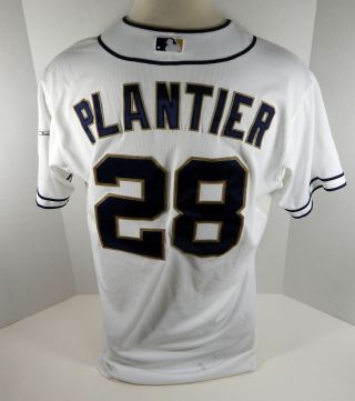 2012 San Diego Padres Phil Plantier 28 Game White Jersey