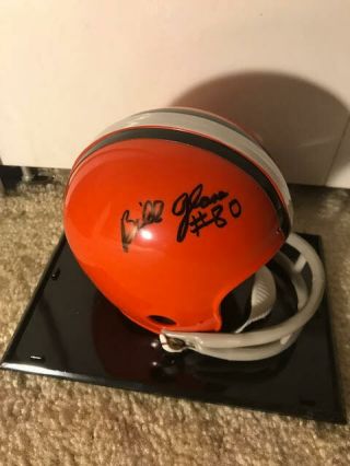 Bill Glass Signed Autographed Cleveland Browns Mini Helmet Authentic W/case