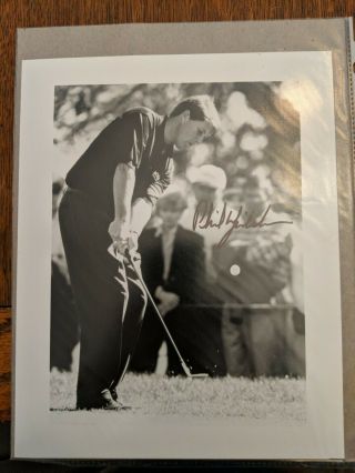 Golf Legend Phil Mickelson Autographed Photo