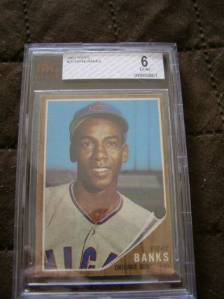 1962 Topps Baseball 25 Ernie Banks Bvg 6