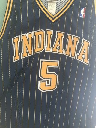Indiana Pacers Jalen Rose 5 Jersey.  Size 44 Authentic Puma. 2