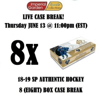 18 - 19 Sp Authentic 8 (eight) Box Case Break 1326 - Buffalo Sabres