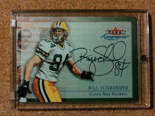 2000 Fleer Autographics Bill Schroeder Green Bay Packers