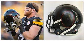 Tyler Matakevich 2016 Game Worn Pittsburgh Steelers Helmet 3
