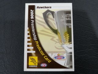 2006 Afl Select Champions Premiership Predictor Card Pc8 Hawthorn