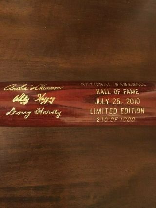 2010 National Baseball Hall Of Fame Commemorative Bat Andre Dawson Whitey Herzog