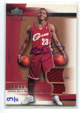2003 - 04 Sweet Shot Jersey Buyback Autograph Lebron James 7/11