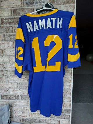 Authentic Rare Mitchell & Ness Joe Namath 1977 Los Angeles Rams Jersey - Size 54