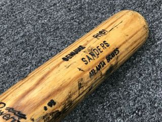 Deion Sanders 1991 - 1994 Game Bat 34 " Cracked Psa/dna Gu 9.  5 Loa Braves