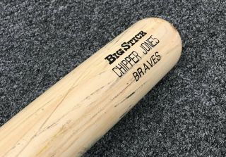 Chipper Jones 1996 Game Ms20 Model Rawlings Uncracked Bat 34 " W/ Loa Braves