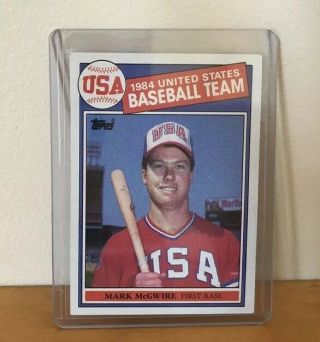 Mark Mcgwire 1985 Topps 401 Rookie Rc Usa Olympic Team Near To