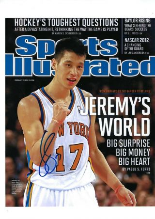 Jeremy Lin Auto Autographed 8x10 Photo Signed Picture W/coa Knicks Raptors Si