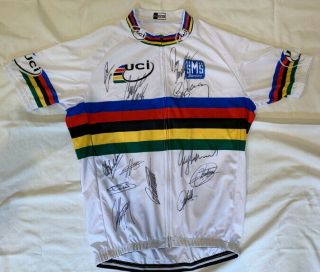 Peter Sagan,  Merckx,  Armstrong,  9 Signed Uci World Champion Cycling Jersey