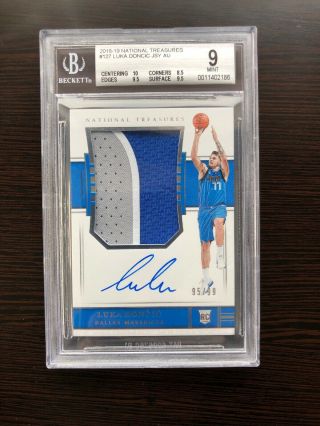 2018 - 19 Luka Doncic National Treasures Rookie Patch Auto Rc Vertical Rpa 95/99