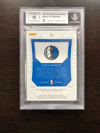 2018 - 19 LUKA DONCIC National Treasures Rookie PATCH Auto RC Vertical RPA 95/99 2