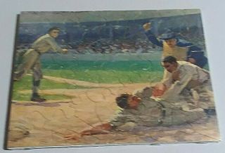Honus Wagner 1915 Gerlach - Barklow Yer Out Jigsaw Puzzle From Painting 2