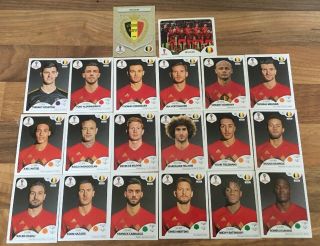 Panini World Cup 2018 Stickers: Belgium Badge,  Team Photo And All 18 Players