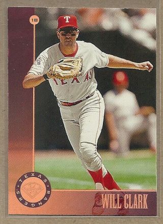 Will Clark 1996 Leaf Gold Press Proof 147 Rangers Baseball Card