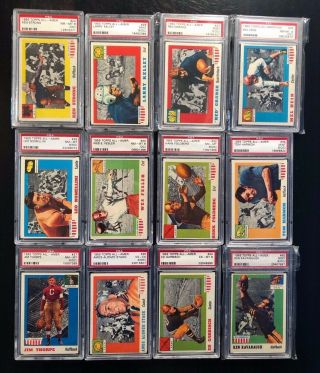 1955 Topps All - American Football NEAR Complete Set ALL PSA HIGH 2
