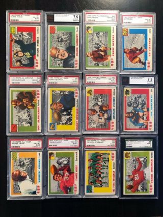 1955 Topps All - American Football NEAR Complete Set ALL PSA HIGH 3