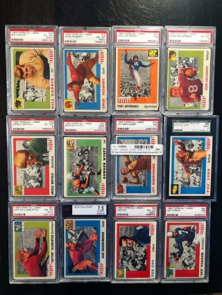 1955 Topps All - American Football NEAR Complete Set ALL PSA HIGH 4