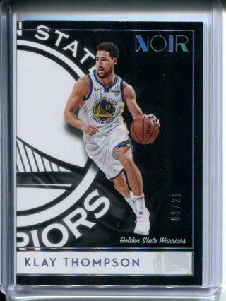 Klay Thompson 2018 - 19 Panini Noir Base Card 1/25 Ebay 1/1 Holo Silver Warriors