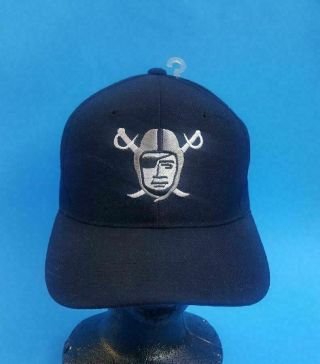 Vintage Oakland Los Angeles Raiders Side Script Black Football Nfl Hat Cap