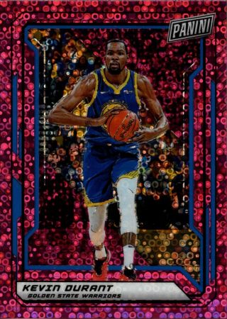 Kevin Durant 2019 Panini National Vip Gold Pack Pink Disco Prizm 7/50 Warriors