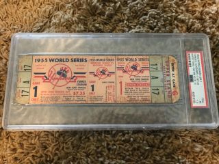 Psa 1955 World Series Ticket Game 1 Jackie Robinson Steals Home