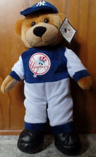 York Yankees Teddy Bear 18 " Baseball Hat Mlb Team Ny Stuffed Animal Official