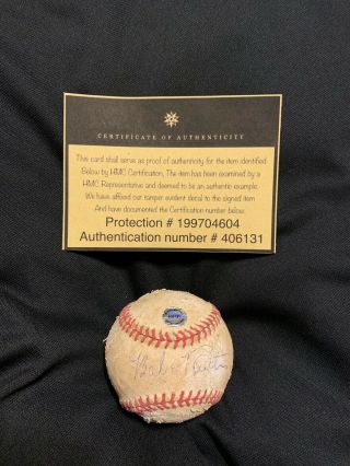 Babe Ruth Yankees Signed Autographed Baseball Mlb Auto