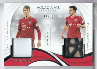 Thomas Muller Mats Hummels 2018 - 19 Immaculate Cleats Boot Patch 04/75