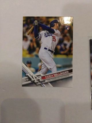 2017 Topps Update Cody Bellinger Rookie Card And Rookie All - Star Short Print