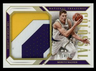 2018 - 19 National Treasures Colossal Moritz Wagner Rc Worn Patch 14/25 Lakers
