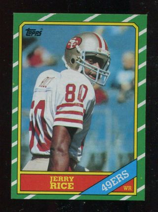 1986 Topps 161 Jerry Rice Rookie Rc Nm - Mt,  49ers 28695