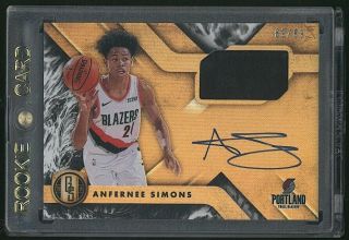 2018 - 19 Chronicles Anfernee Simons Gold Standard Auto Jersey Rc /9