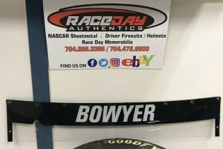 Clint Bowyer 2019 Nascar Race Sheet Metal Rear Window Name Banner Shr
