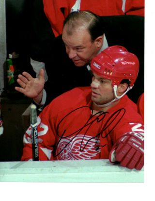 Dino Ciccarelli Detroit Red Wings Hand Signed Autographed 8x10 Photo Hof