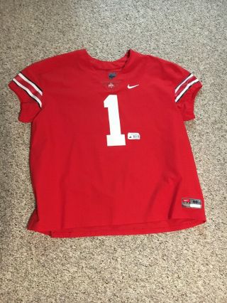 Never Worn MENS NIKE STITCHED OHIO STATE BUCKEYES RED FOOTBALL JERSEY SIZE 3XL 2